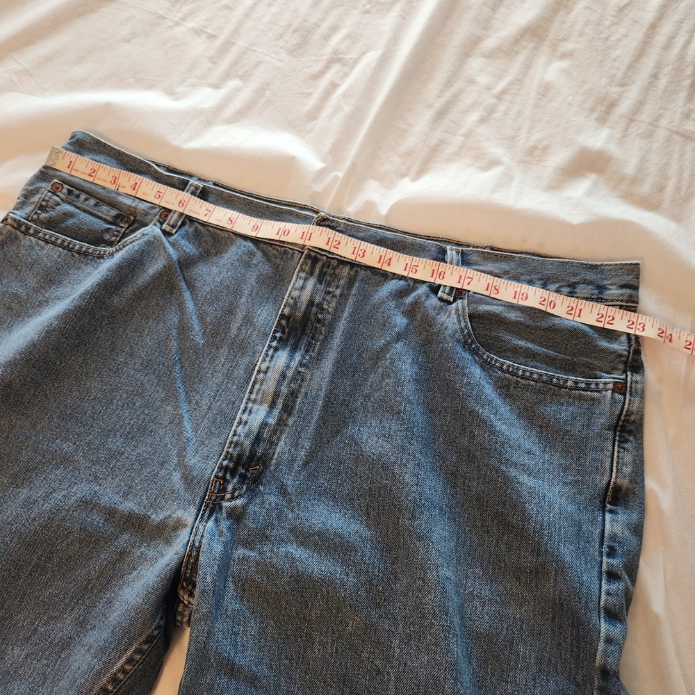 Mens Levi's 550 Relaxed Fit Jeans Light Wash Denim Blue Size 46x30 - Picture 10 of 11